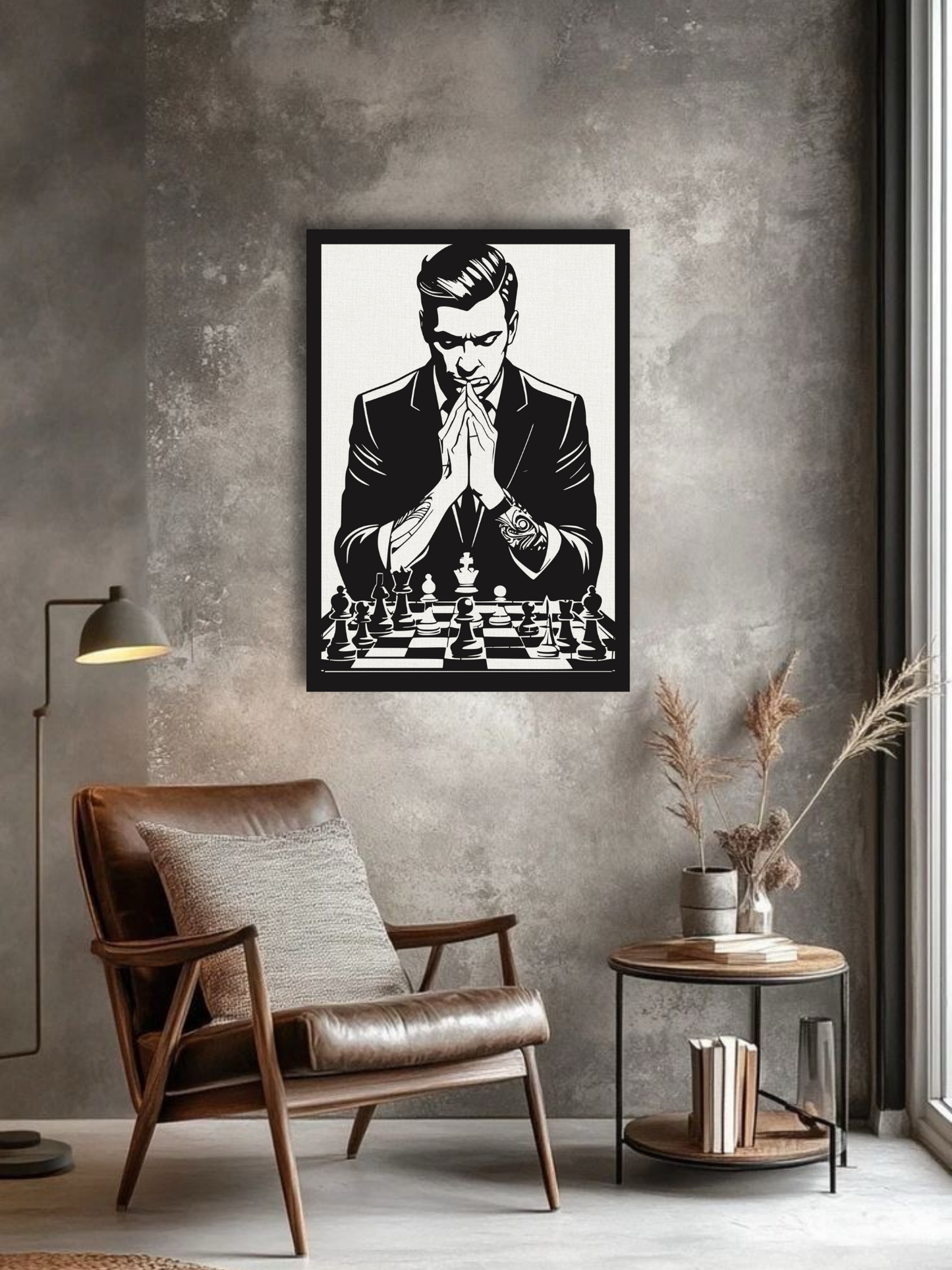“The Strategist” Chess Metal Wall Art