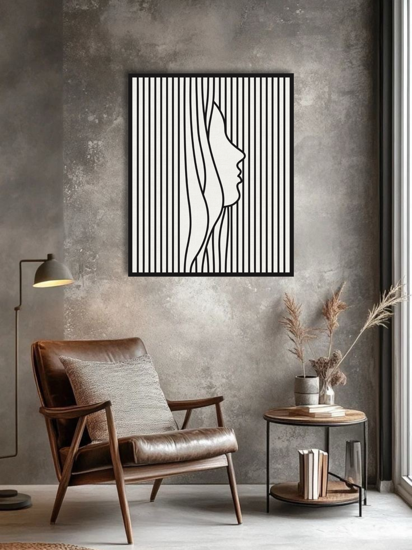 “Feminine Silence” Minimal Line Art Wall Decor