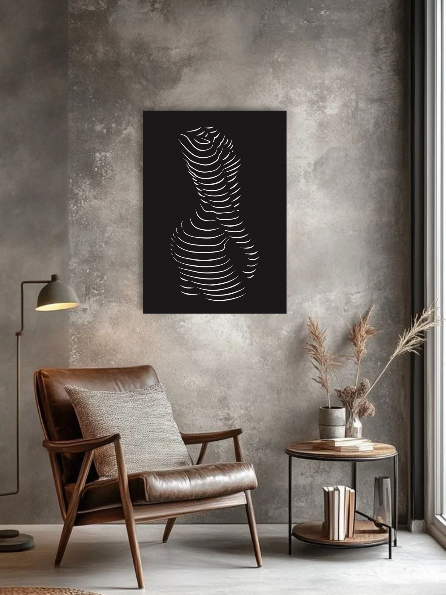 Abstract Body Flow Op Wall Art