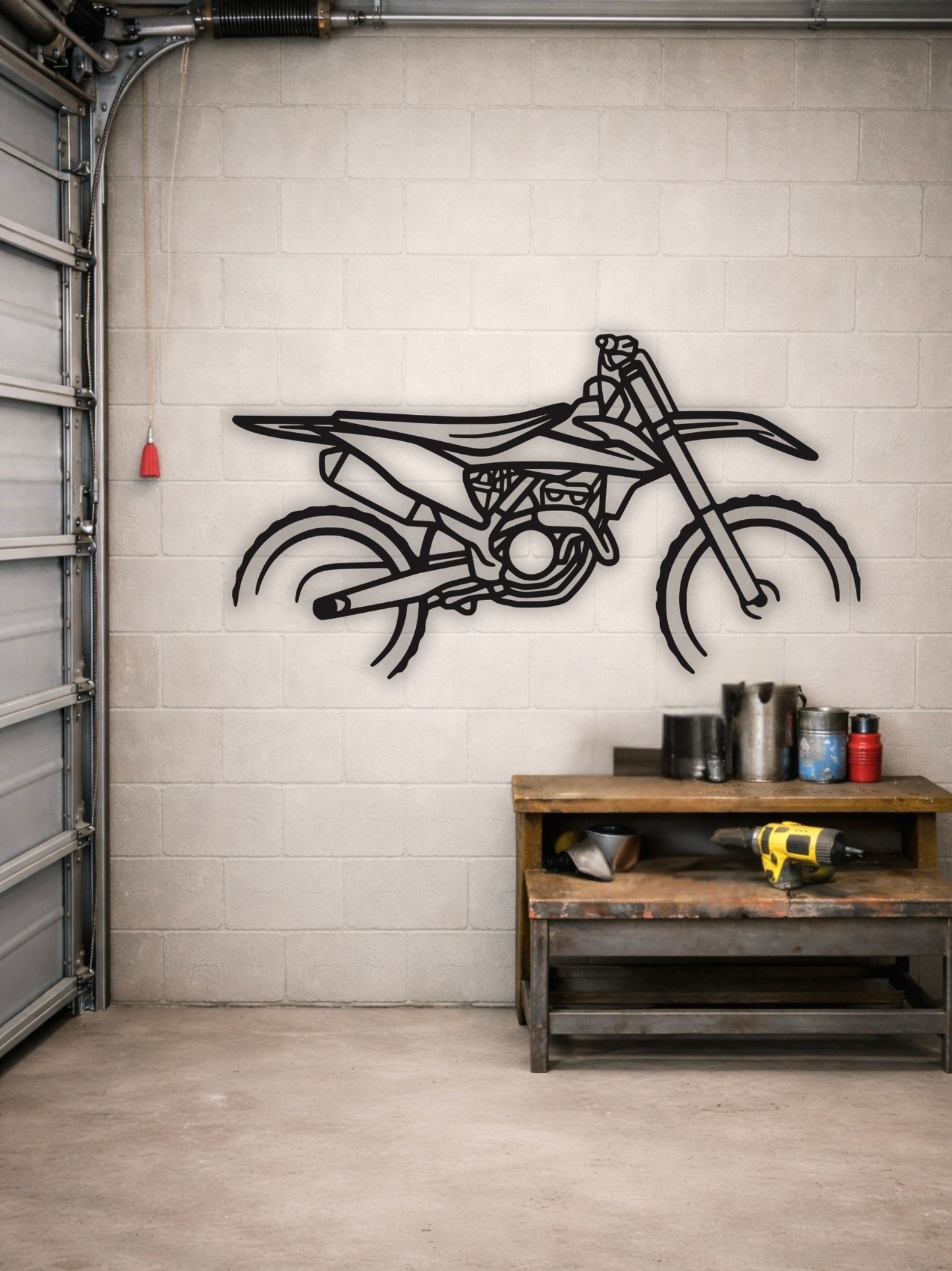 KTM Dirt Bike Motocross Silhouette Metal Wall Art