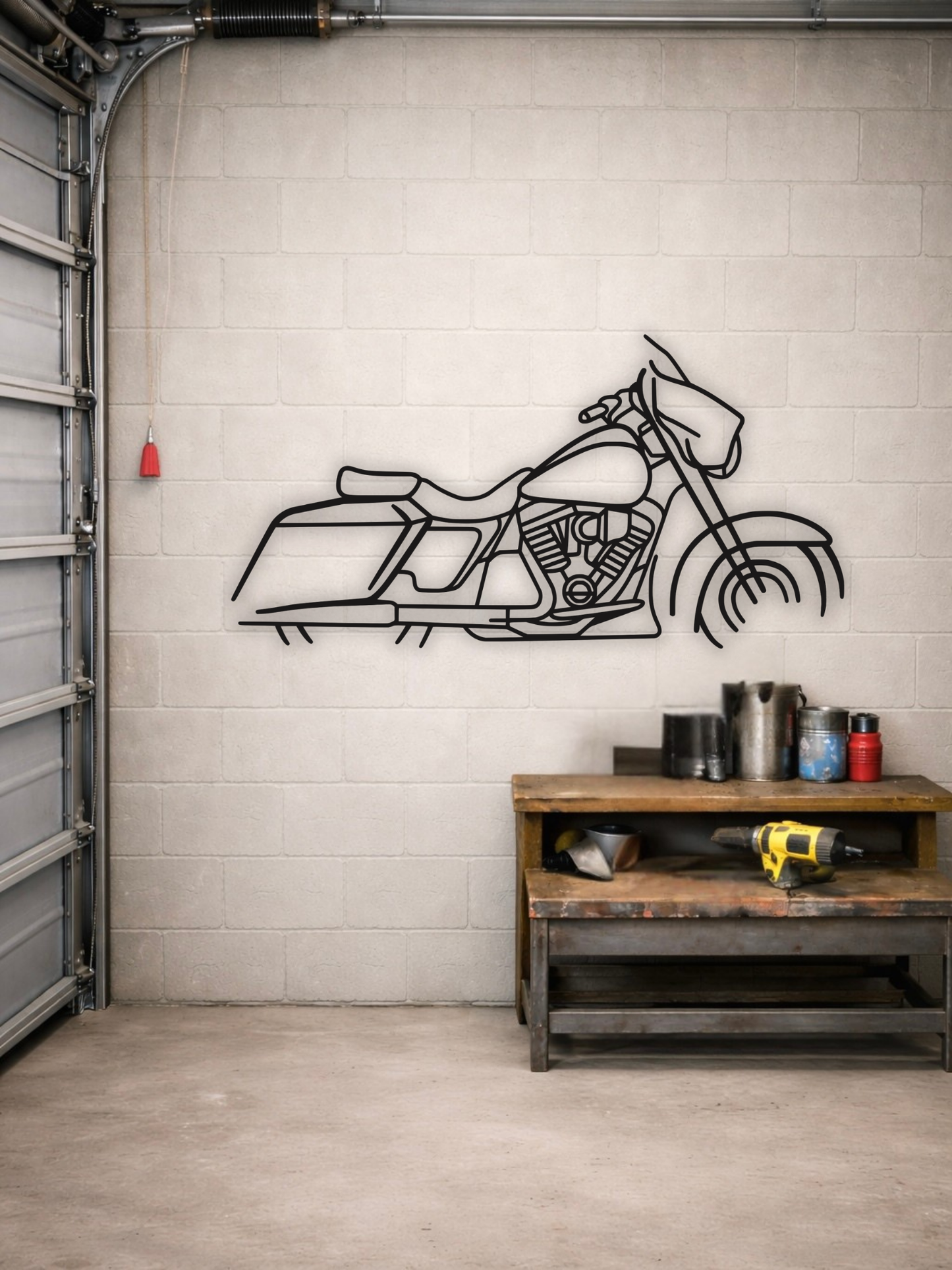 Harley-Davidson Street Glide Iconic Touring Silhouette Metal Wall Art