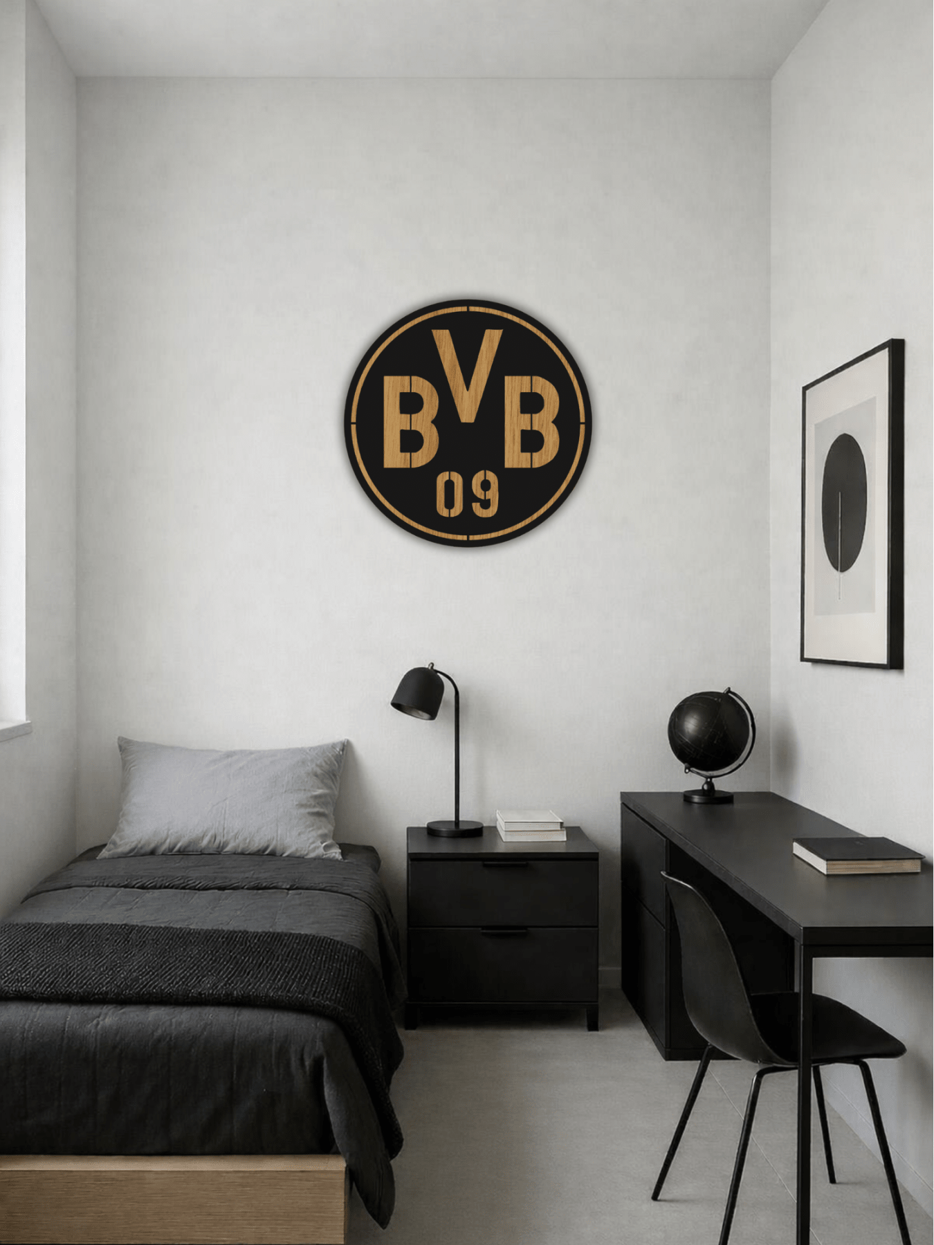 BVB Borussia Dortmund Футболна Емблема Декоративно Пано - Deco Cut | Луксозен Метален Декор