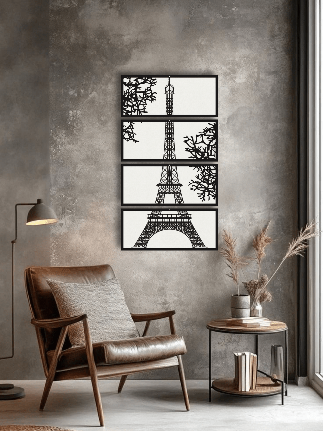 Eiffel Tower Декоративно Пано - Set of 4 - Deco Cut | Луксозен Метален Декор