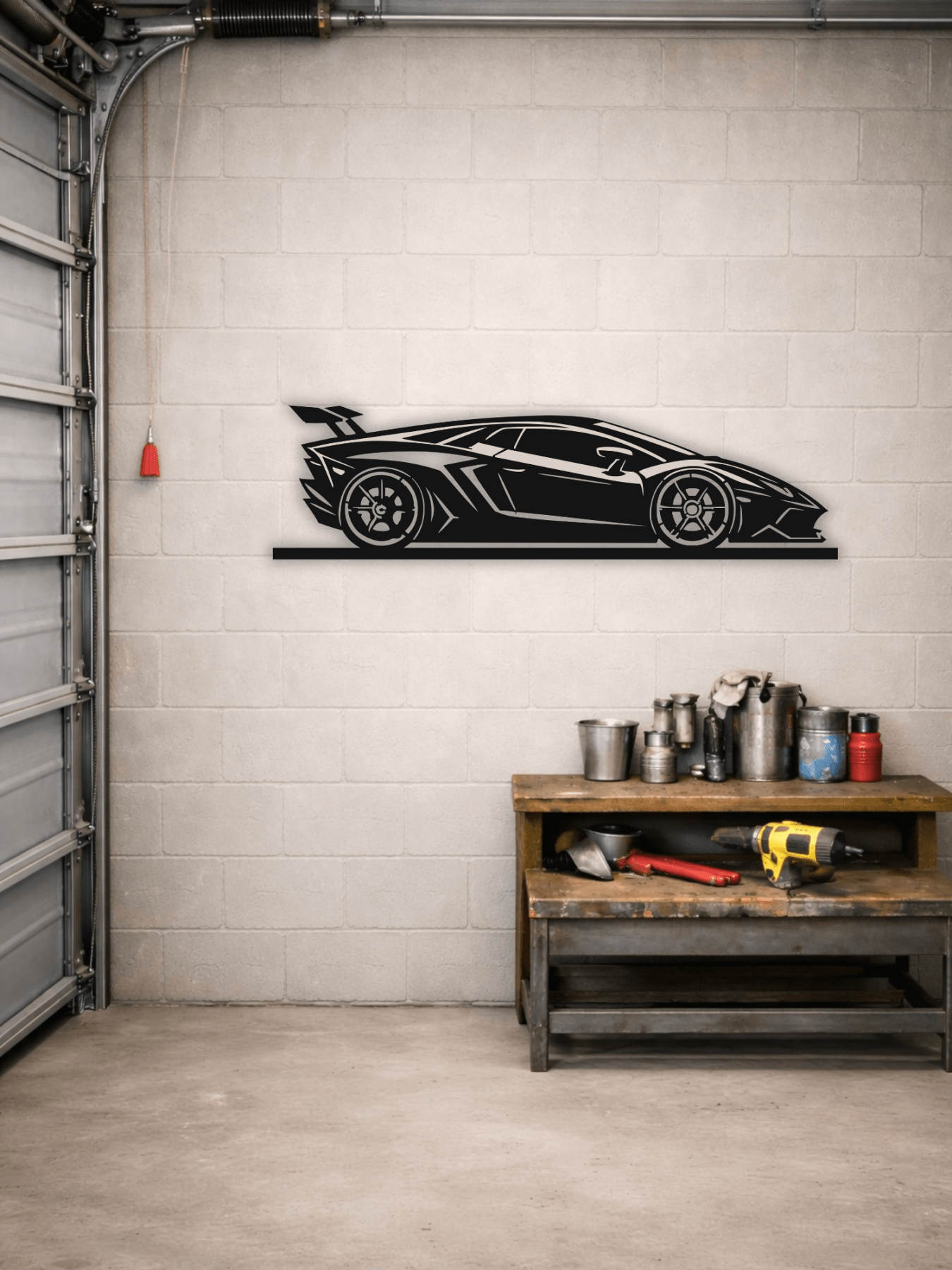 Lamborghini Huracan Силует Декоративно Пано - Deco Cut | Луксозен Метален Декор
