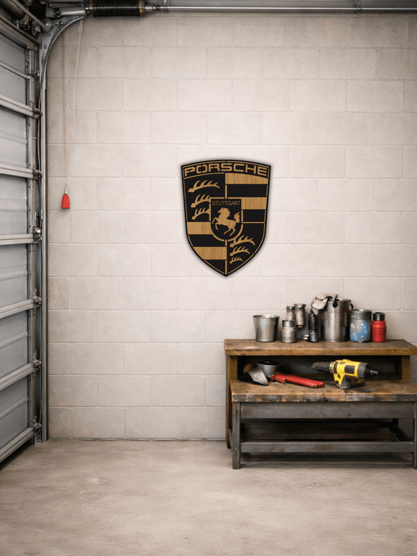 Porsche Лого Декоративно Пано - Deco Cut | Луксозен Метален Декор