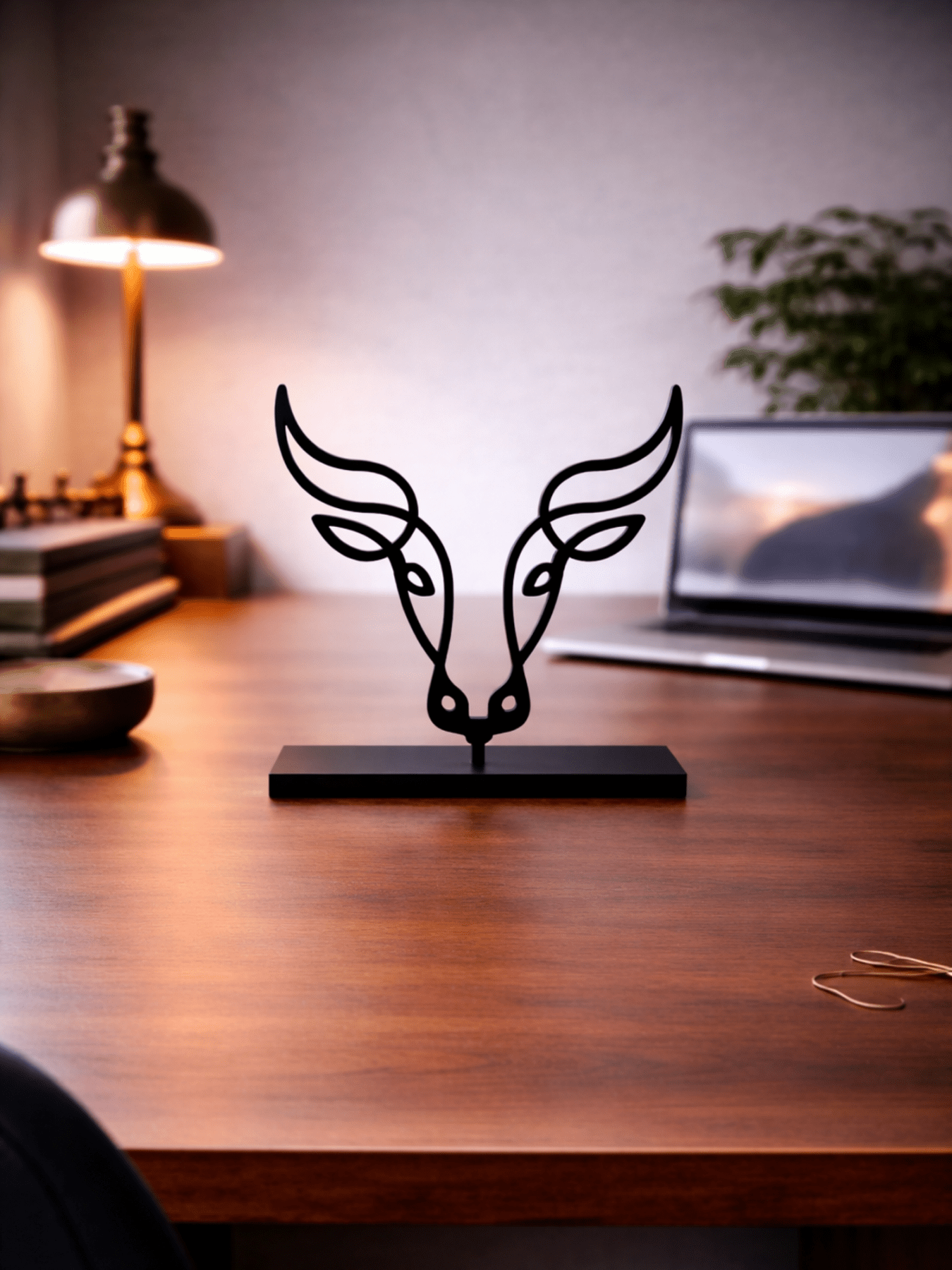 "Taurus Spirit" Зодия Телец Метална Декорация за Бюро - Deco Cut | Луксозен Метален Декор