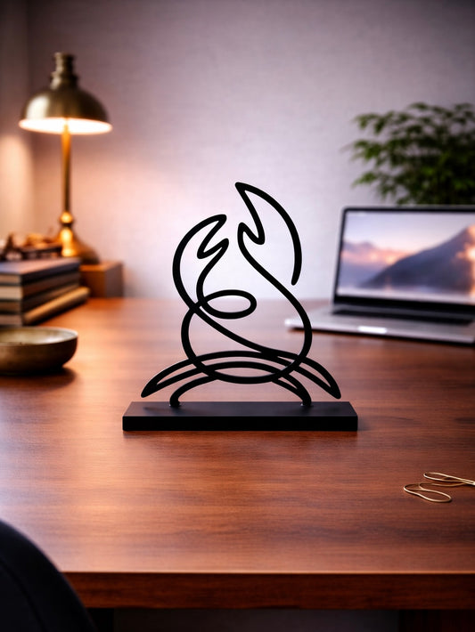 Cancer Зодия Рак Метална Декорация за Бюро