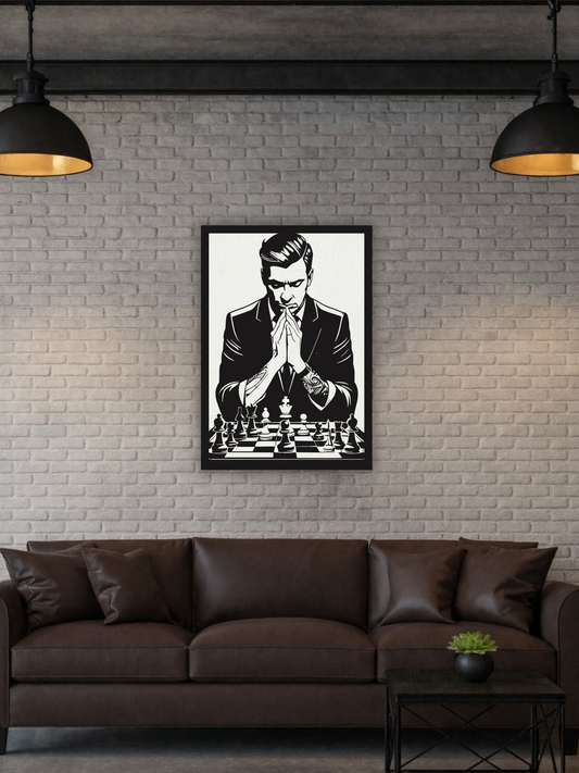“The Strategist” Chess Metal Wall Art