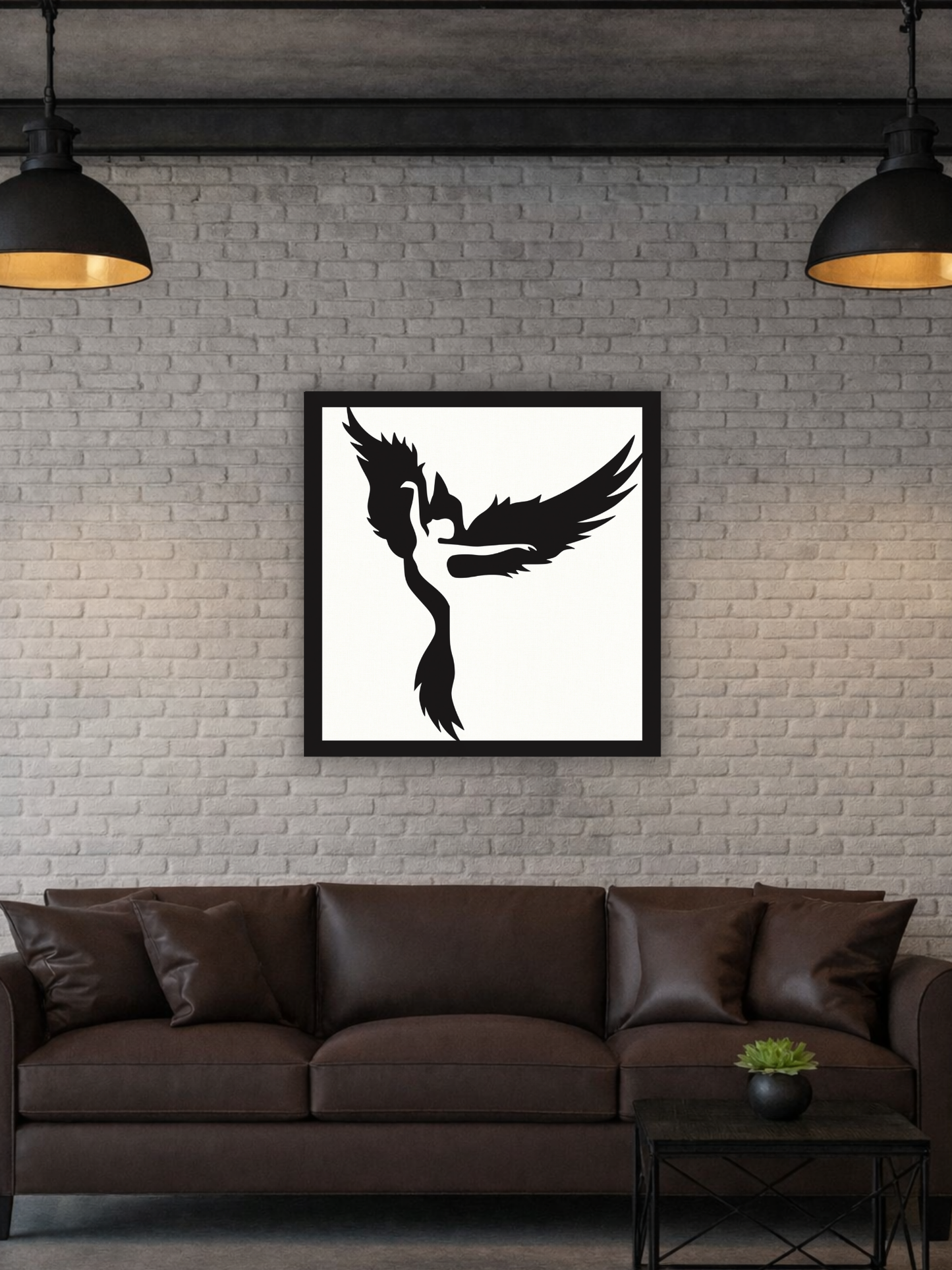 “Guardian Angel” Minimal Metal Wall Art