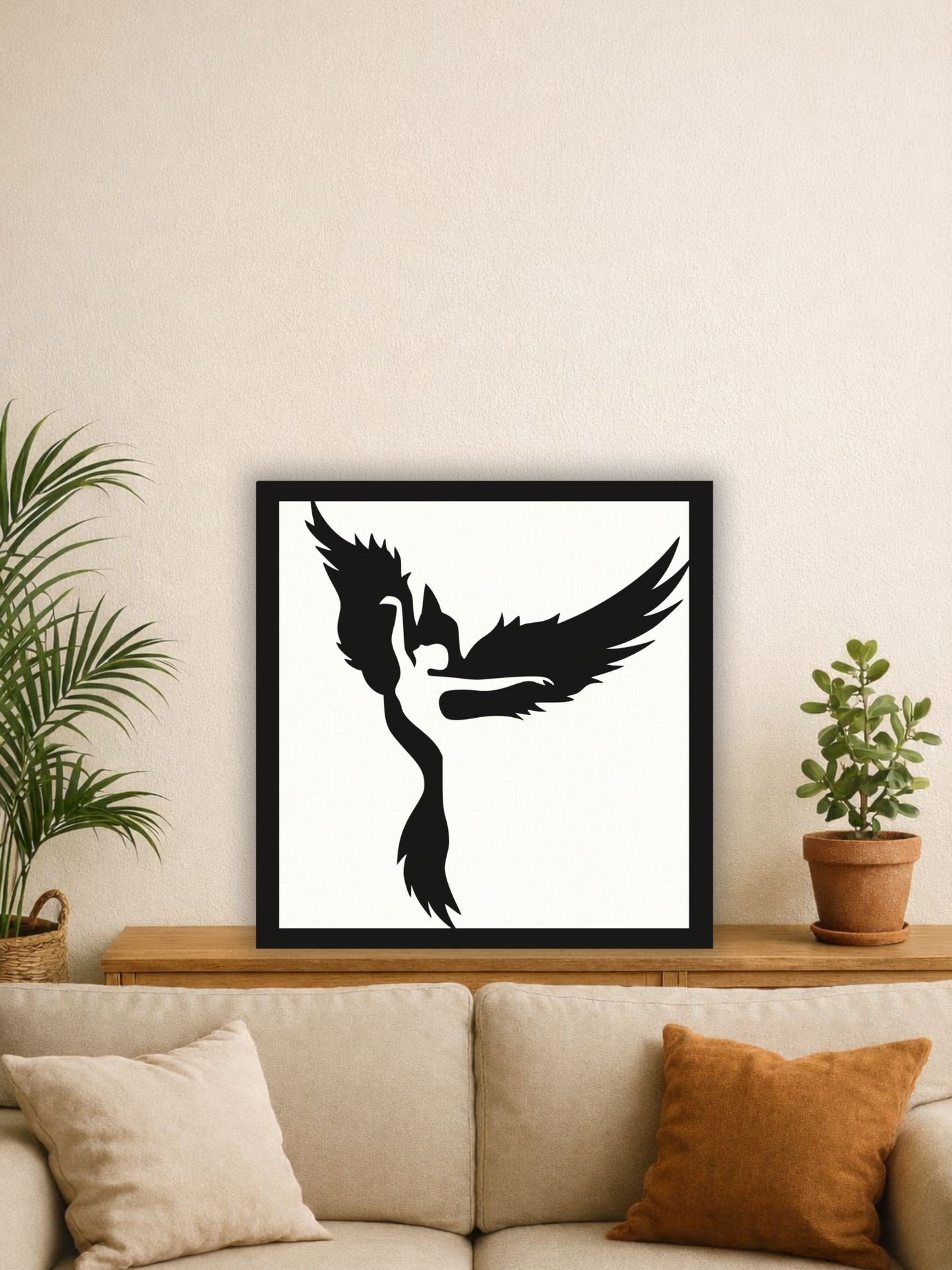 “Guardian Angel” Minimal Metal Wall Art
