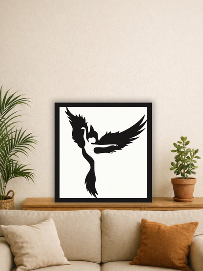 “Guardian Angel” Minimal Metal Wall Art