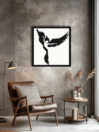 “Guardian Angel” Minimal Metal Wall Art