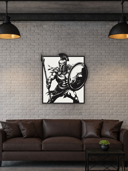 Spartan Warrior Metal Wall Art