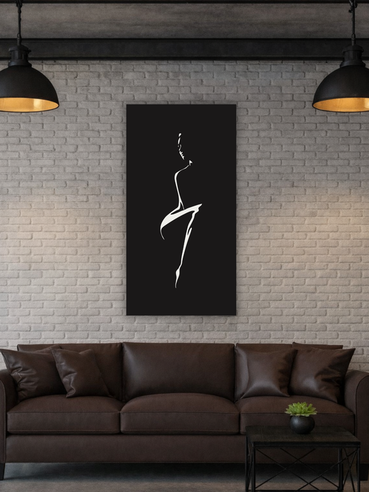 Elegant Female Silhouette Minimal Metal Wall Art