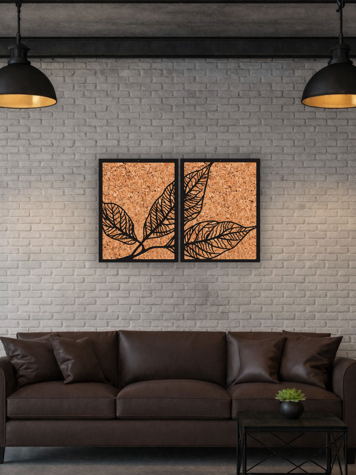 Botanical Leaves - Set of 2 Metal Wall Art Panels