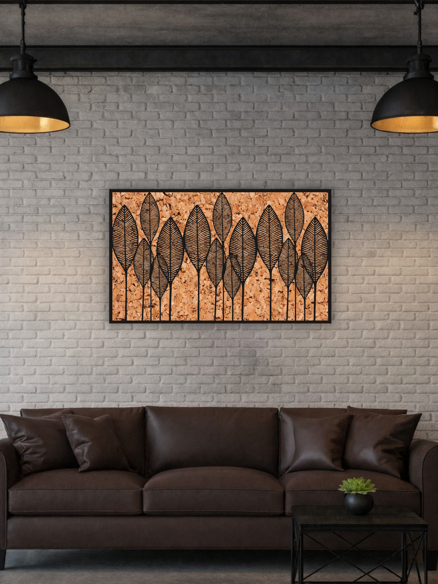 Autumn Leaves Botanical Metal Wall Art