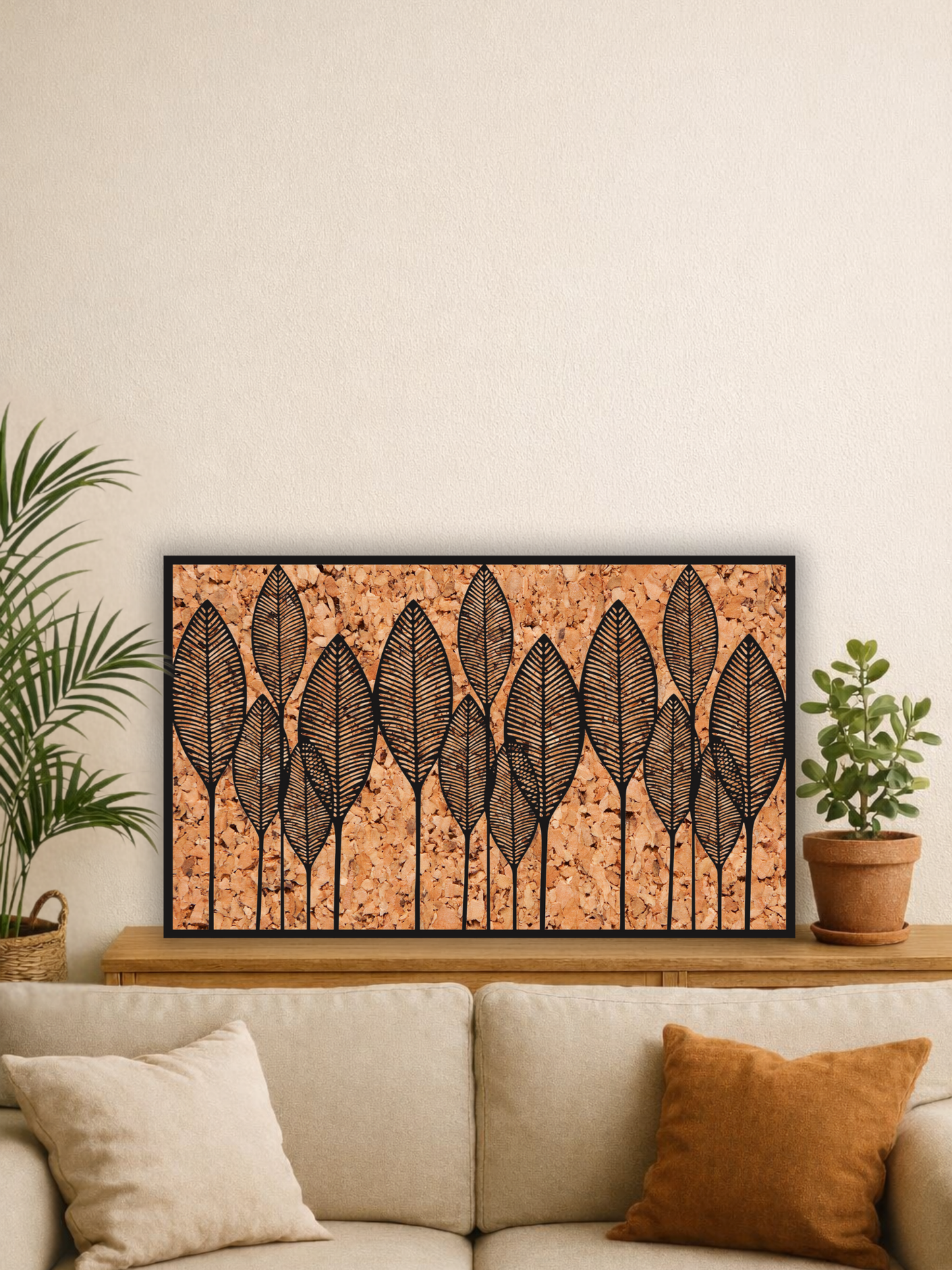 Autumn Leaves Botanical Metal Wall Art