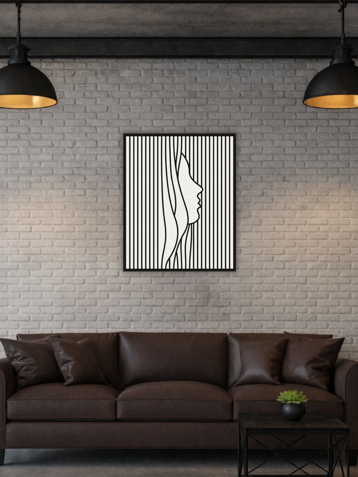 “Feminine Silence” Minimal Line Art Wall Decor