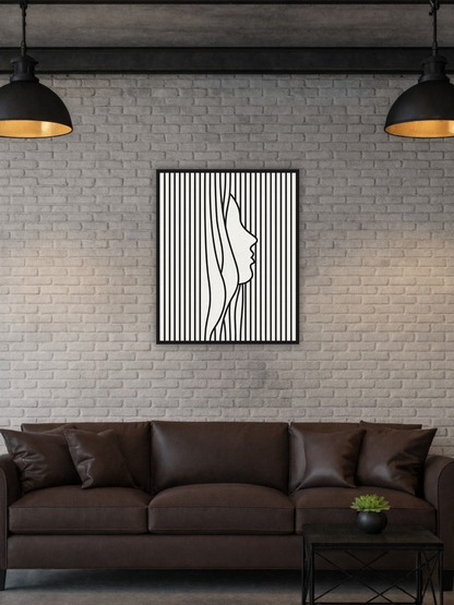 “Feminine Silence” Minimal Line Art Wall Decor