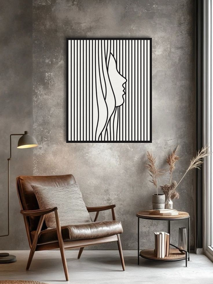 “Feminine Silence” Minimal Line Art Wall Decor