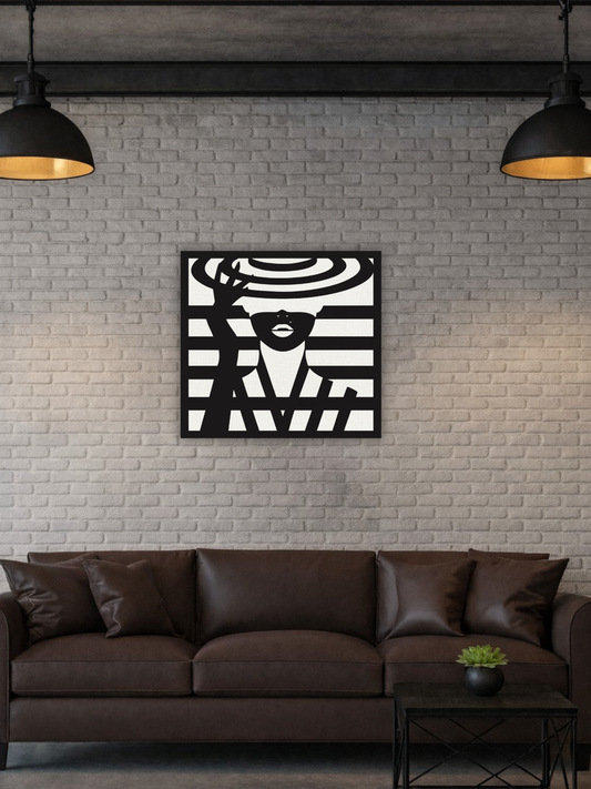 “Fashion Silence” Abstract Woman Wall Art