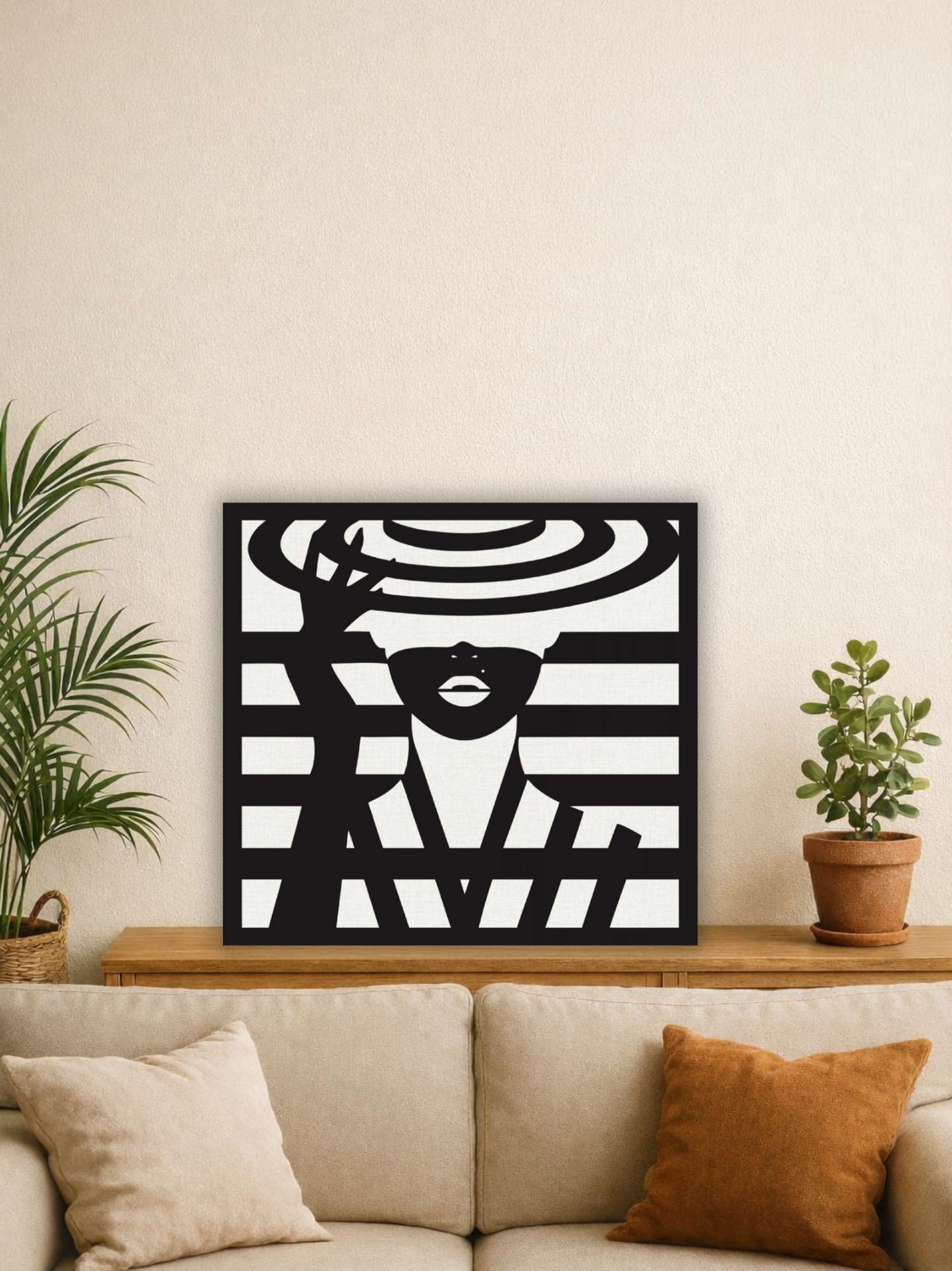 “Fashion Silence” Abstract Woman Wall Art