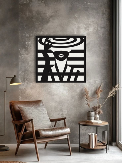 “Fashion Silence” Abstract Woman Wall Art