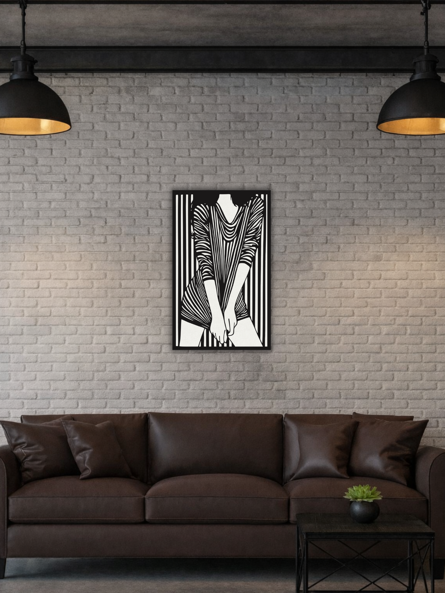 “Lines of Grace” Abstract Female Wall Art