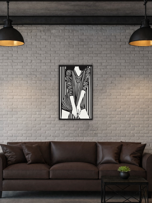 “Lines of Grace” Abstract Female Wall Art