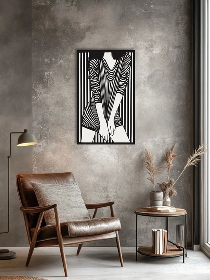 “Lines of Grace” Abstract Female Wall Art