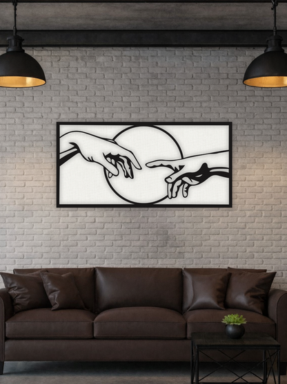 “The Creation of Adam” Metal Wall Art