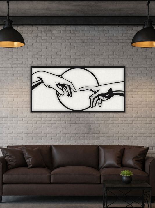 “The Creation of Adam” Metal Wall Art