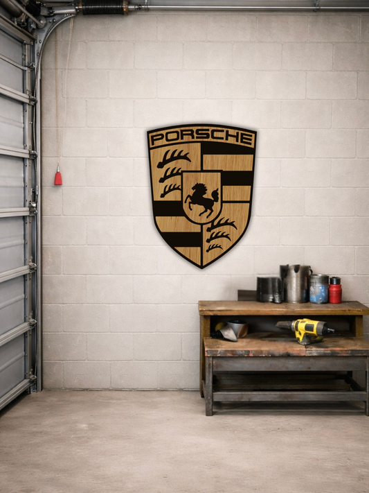 Porsche Logo Metal Wall Art
