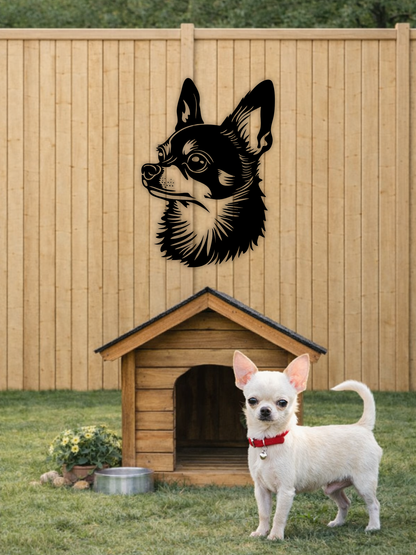 Chihuahua Metal Silhouette