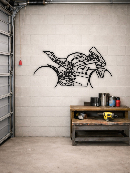 Ducati Panigale V4 SP Ultimate Superbike Silhouette Metal Wall Art