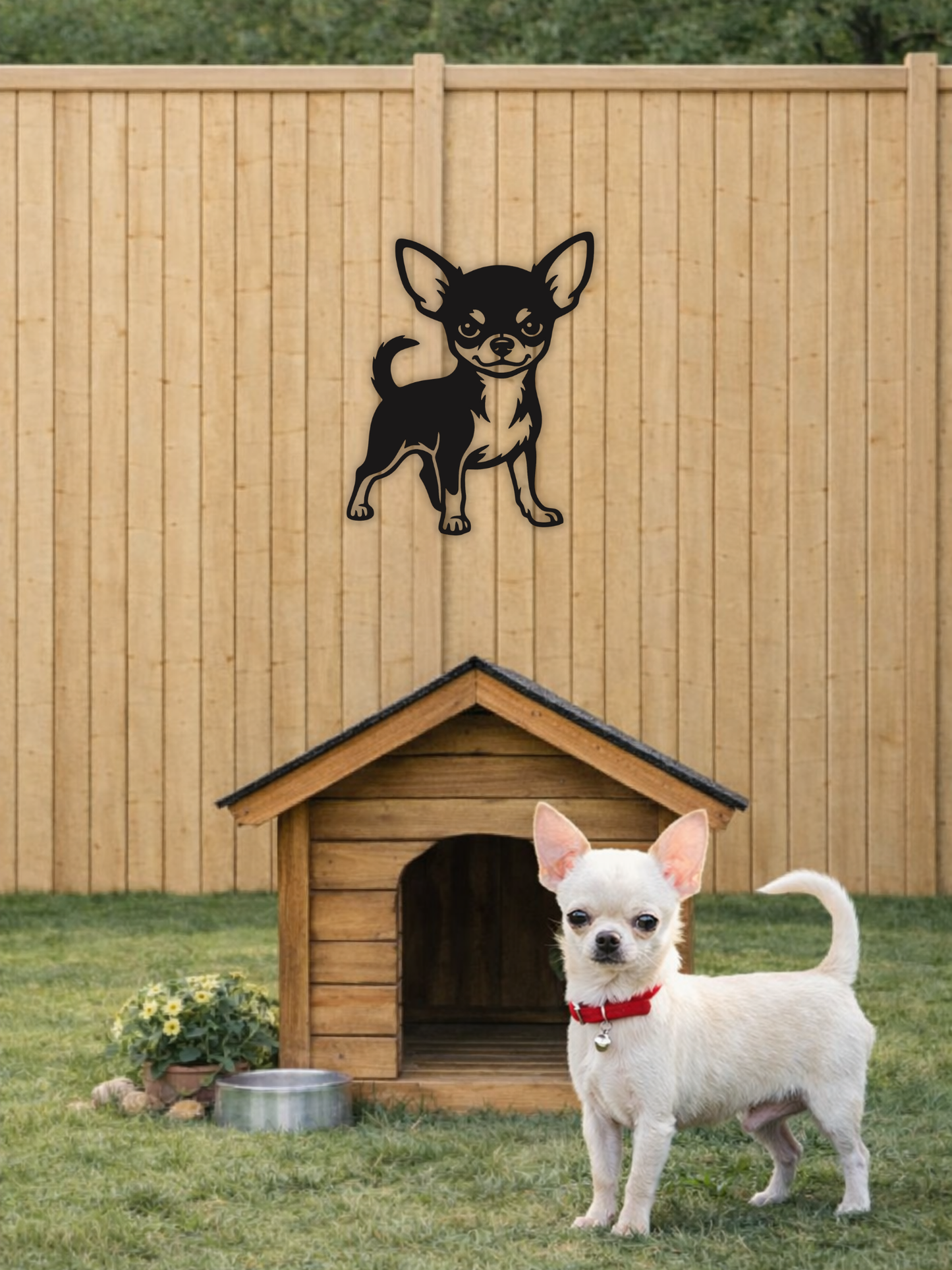 Chihuahua Metal Silhouette