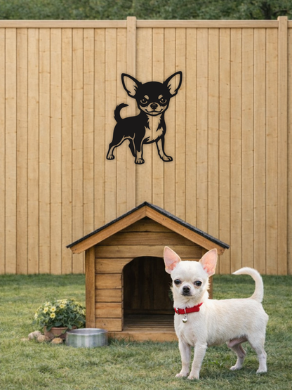 Chihuahua Metal Silhouette