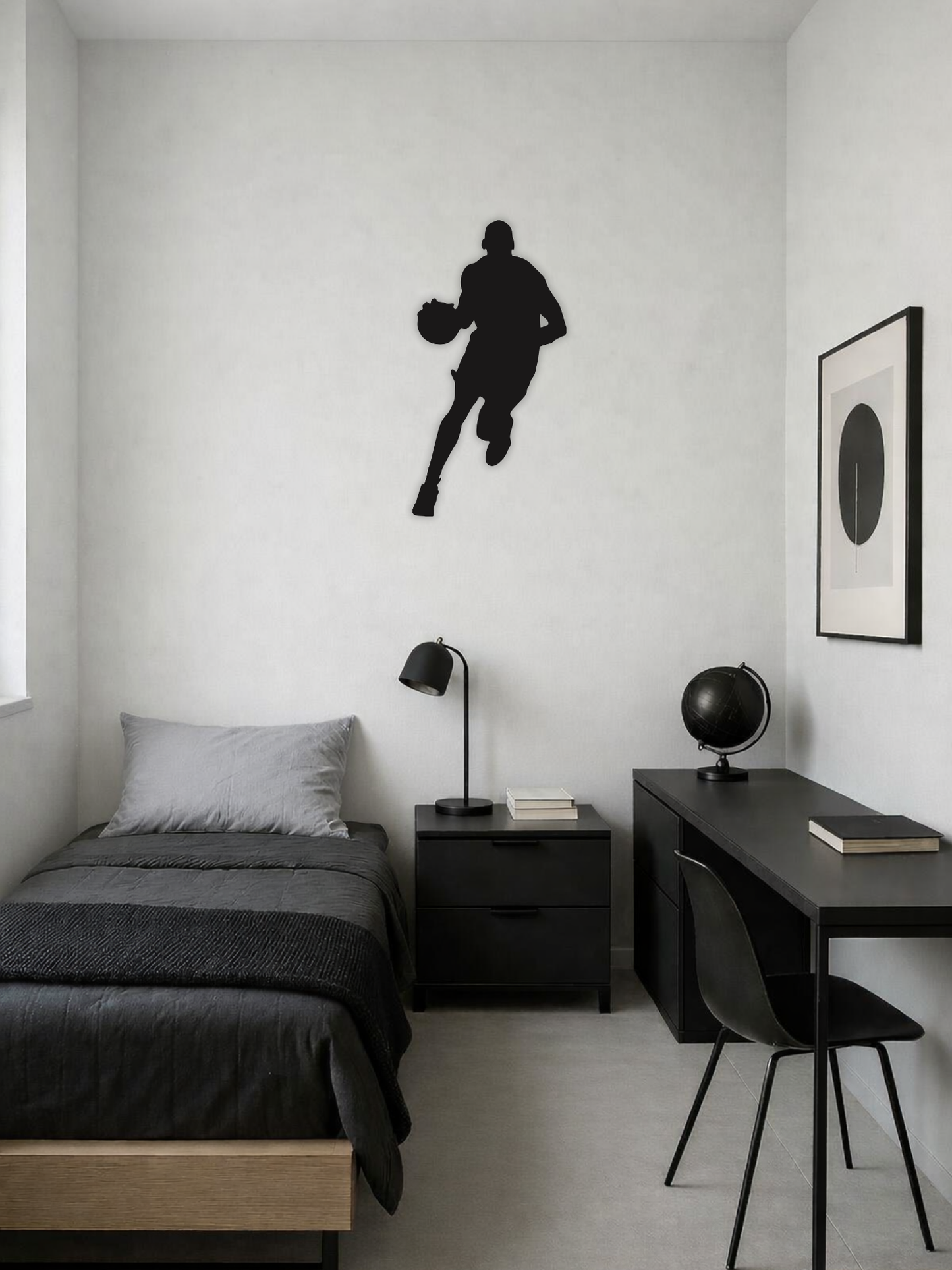 “Street Dribbler” Basketball Silhouette Metal Wall Art