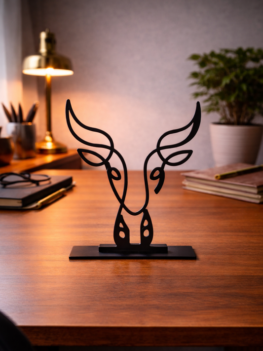 “Taurus Spirit” Bull Sculpture Zodiac Metal Art Decor