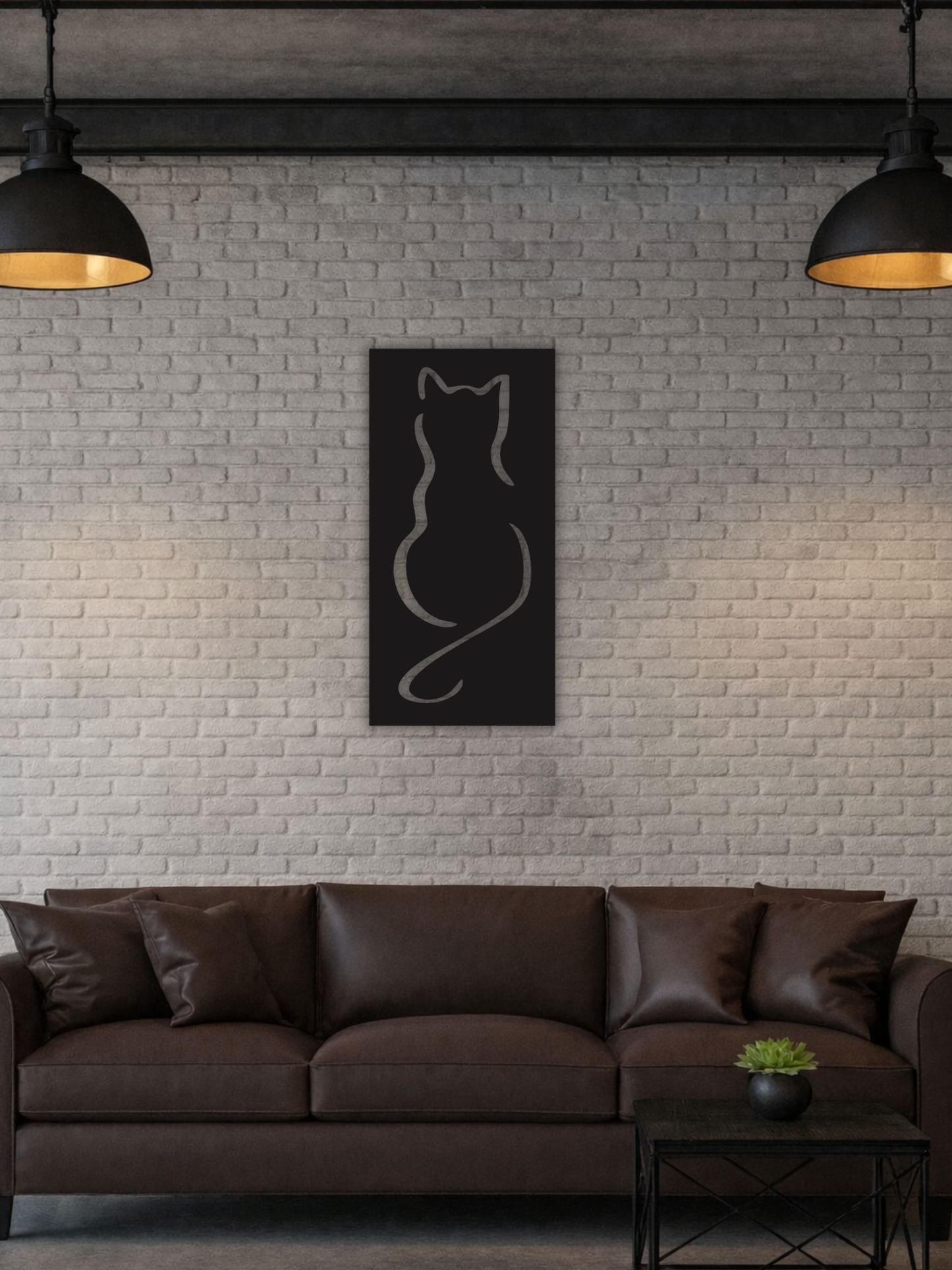 “The Ninth Life” Cat Metal Wall Art