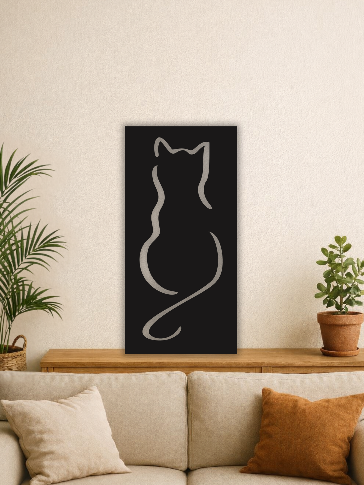 “The Ninth Life” Cat Metal Wall Art