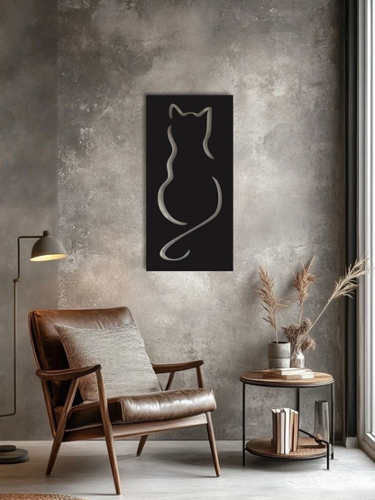 “The Ninth Life” Cat Metal Wall Art