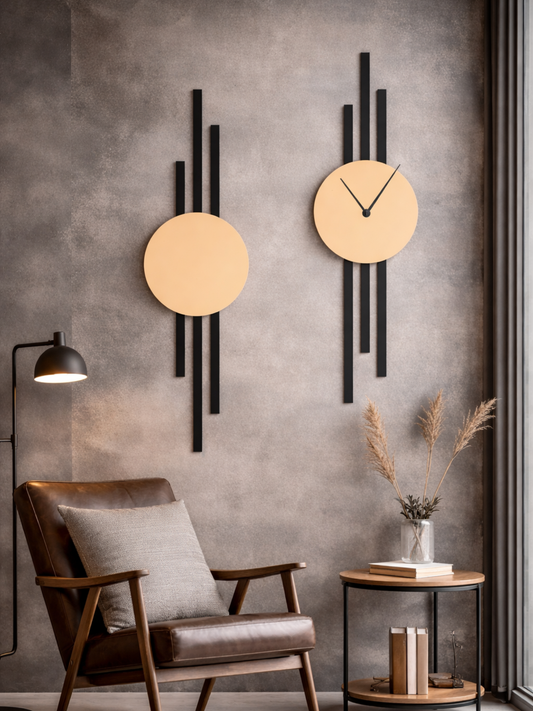 “TWINS” Modern Metal Wall Clock