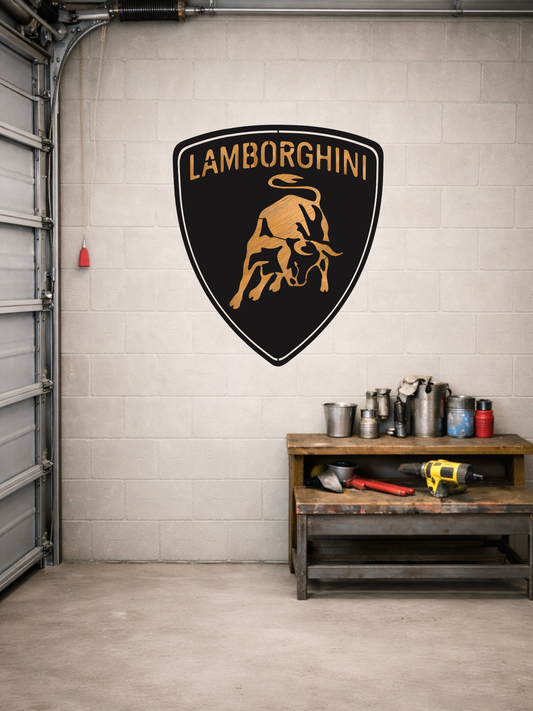 Lamborghini Logo Metal Wall Art