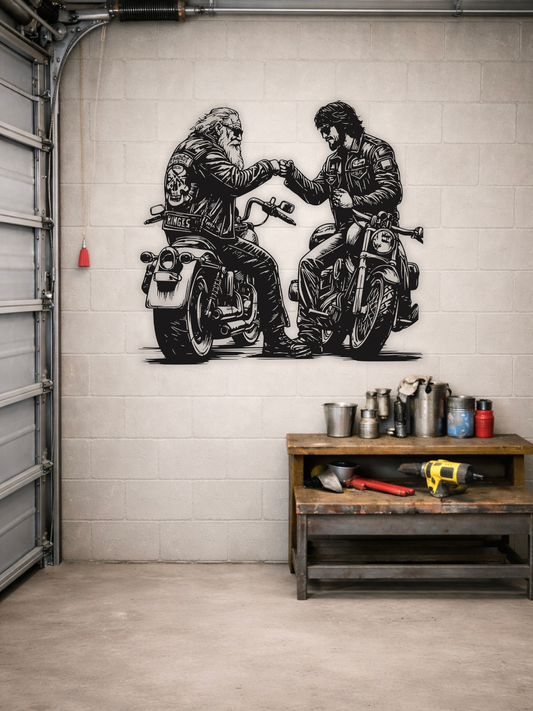 “Brotherhood” - Biker Metal Wall Art