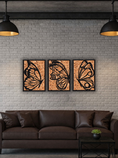 “Metamorphosis in Three” Butterfly Wall Art