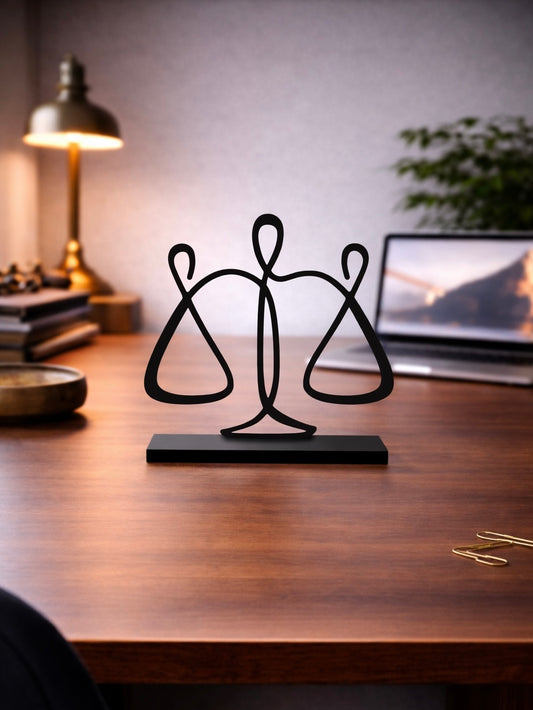 Libra Зодия Везни Метална Декорация за Бюро