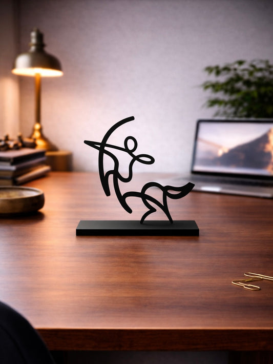 Sagittarius Зодия Стрелец Метална Декорация за Бюро