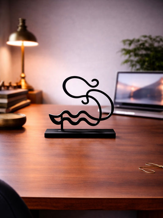 Aquarius Зодия Водолей Метална Декорация за Бюро