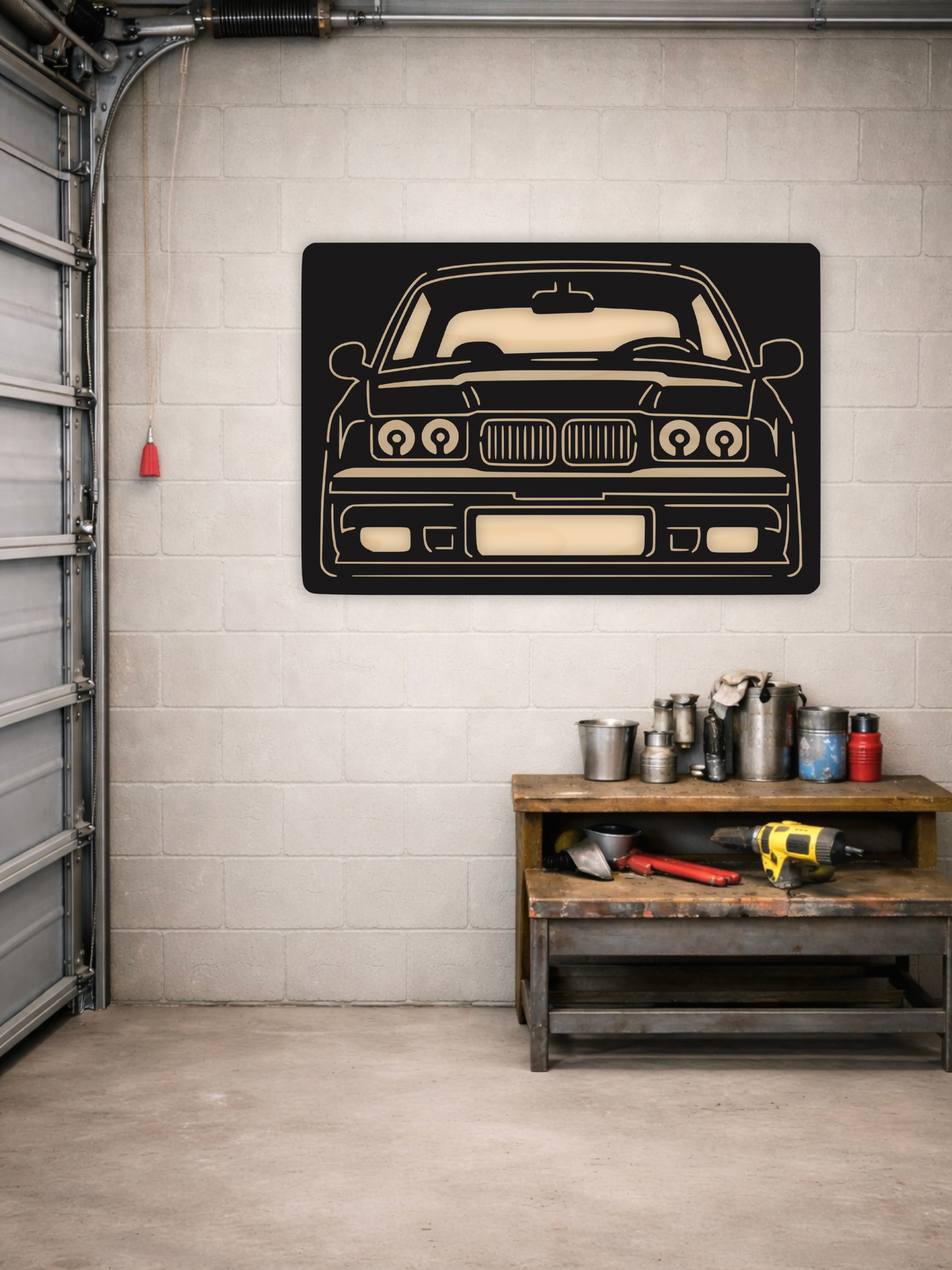 BMW E36 Metal Silhouette